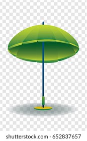 beach umbrella on a transparent background with shadow vector illustration,parasol
