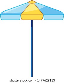Beach umbrella on white background illustration