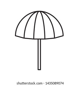 beach umbrella open isolated icon