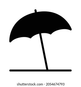 Beach umbrella or parasol flat vector icon for apps and websites