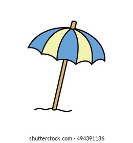 Beach Umbrella Parasol Vector