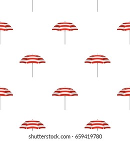 Beach umbrella pattern seamless flat style for web vector illustration