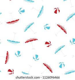 Beach Umbrella Pattern, Striped Umbrella, Beach Day, Umbrella Pattern, Shade, Parasol Icon, Ocean Striped Umbrella Vector Icon Symbol Illustration