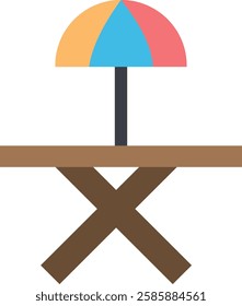 A beach umbrella is a portable, sun-shielding device, typically made of fabric and supported by a metal or wooden pole, offering shade and protection from the sun on sandy beaches.