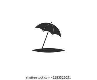 Beach umbrella, protection icon. Vector illustration.