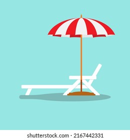 Paraguas de playa. Descansa. Ilustración del vector