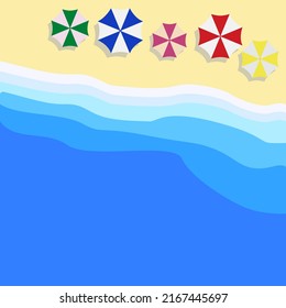 Paraguas de playa. Descansa. Ilustración del vector