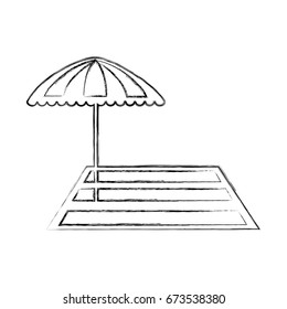 beach umbrella with rug