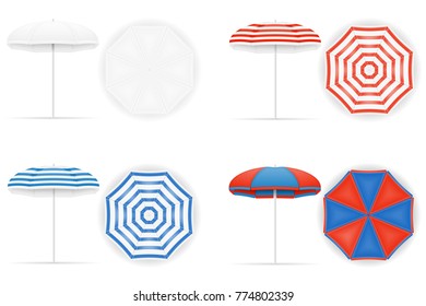 beach umbrella stock vector illustration isolated on white background