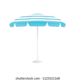 Beach Umbrella, Striped Umbrella, Beach Day, Umbrella Icon, Shade, Parasol Icon, Ocean Striped Umbrella Vector Icon Symbol Illustration