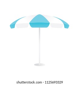 Beach Umbrella, Striped Umbrella, Beach Day, Umbrella Icon, Shade, Parasol Icon, Ocean Striped Umbrella Vector Icon Symbol Illustration