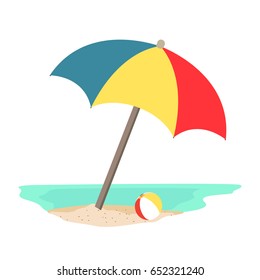 beach umbrella, summer beach