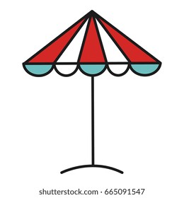 beach umbrella summer icon