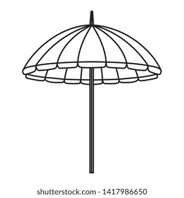 beach umbrella summer isolated icon