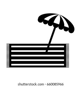 beach umbrella summer with towell