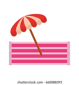 beach umbrella summer with towell