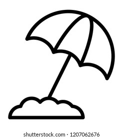 A beach umbrella for sun shading 