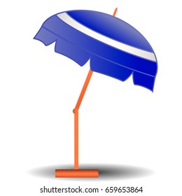 Beach umbrella from the sun. Vector illustration