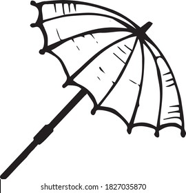 beach umbrella from the sun vector. umbrella from the rain vector