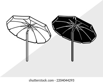 SVG-Printable Vektorgrafik von Beach Umbrella