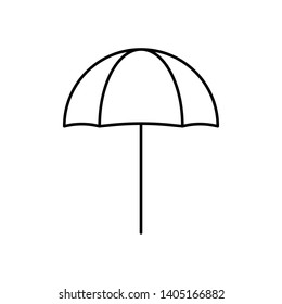 Beach umbrella symbol icon. Mobile concept and web design