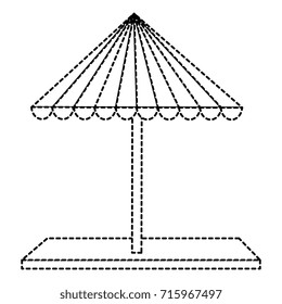 beach umbrella with towel