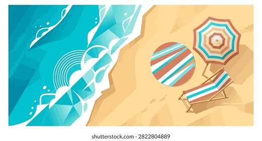 beach, umbrella, towel, sandy, shore, summer, vacation, relaxation, holiday, beachwear, striped, colorful, illustration, sunny, tropical, seaside, beachside, leisure, outdoor, resort, beachset, beachaccessories, beachscene, cartoon, vector, flatdesign, illustrationart, pastel, turquoise, beige, sand, wave, leisuretime, beachday, beachstyle, beachrelax, beachicon, summerfun, beachillustration, beachart, beachvector, beachsummer