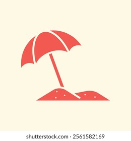 Beach umbrella trendy artwork beauteous abstract vector illustration colorful applicative design.eps