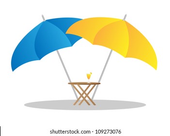 Beach umbrella vector