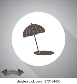 Beach umbrella vector icon