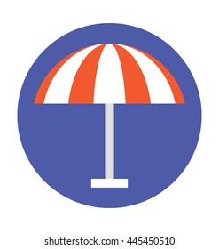 Beach Umbrella Vector Icon