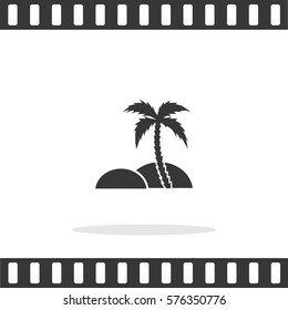 Beach umbrella  Vector Icon.