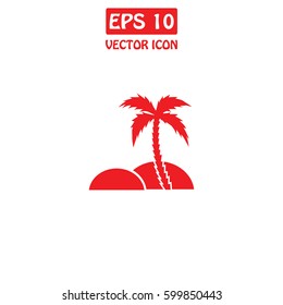 Beach umbrella  Vector Icon.