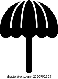 Beach umbrella Vector Icon Design Symbol