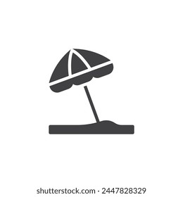 Beach Umbrella vector icon. filled flat sign for mobile concept and web design. beach umbrella glyph icon. Symbol, logo illustration. Vector graphics
