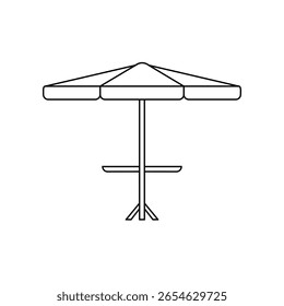 Beach umbrella vector icon. umbrella illustration sign. Beach symbol. Relaxation logo.