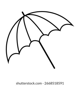 Beach umbrella vector icon. umbrella illustration sign. Beach symbol. Relaxation logo.