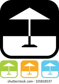 Beach Umbrella - Vector icon isolated