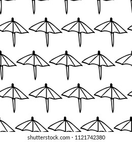 Beach umbrella vector illustration.