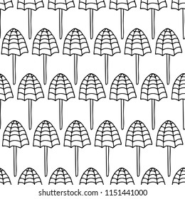 Beach umbrella vector illustration.