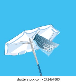 Beach umbrella vector illustration