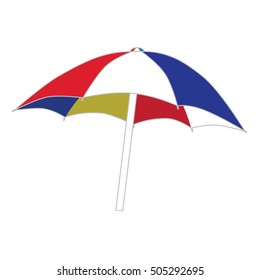 Beach Umbrella Vector Illustration