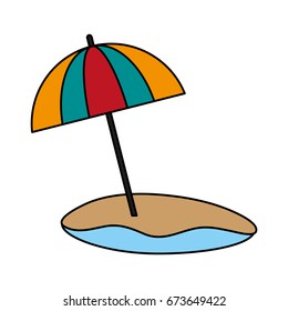 beach umbrella vector illustration