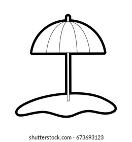 beach umbrella vector illustration