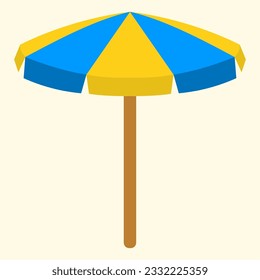 Beach umbrella vector illustration. Design element with summer theme.