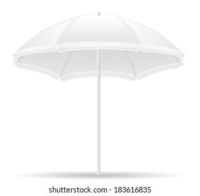 beach umbrella vector illustration isolated on white background