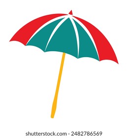 beach umbrella vector illustration isolated on white background