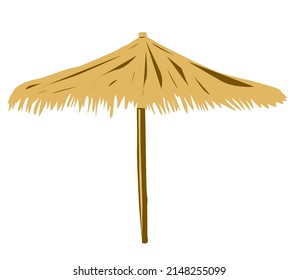 Beach umbrella vector summer illustration element.