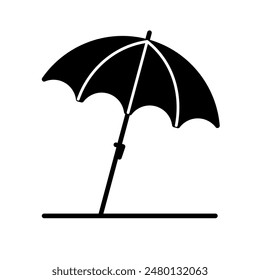 Beach umbrella - vektor icon	