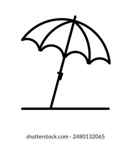 Beach umbrella - vektor icon	